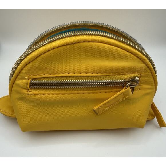 Sondra Roberts‎ SR2 Nylon Coin Purse Yellow Half Moon Pouch Water Resistant - Picture 4 of 7